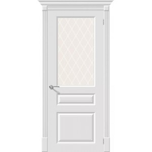 Дверь межкомнатная покрытая эмалью Модель №15 цвет белый