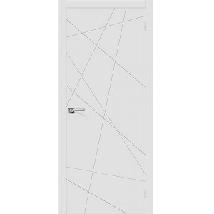 Дверь межкомнатная покрытая эмалью Модель №5 цвет белый